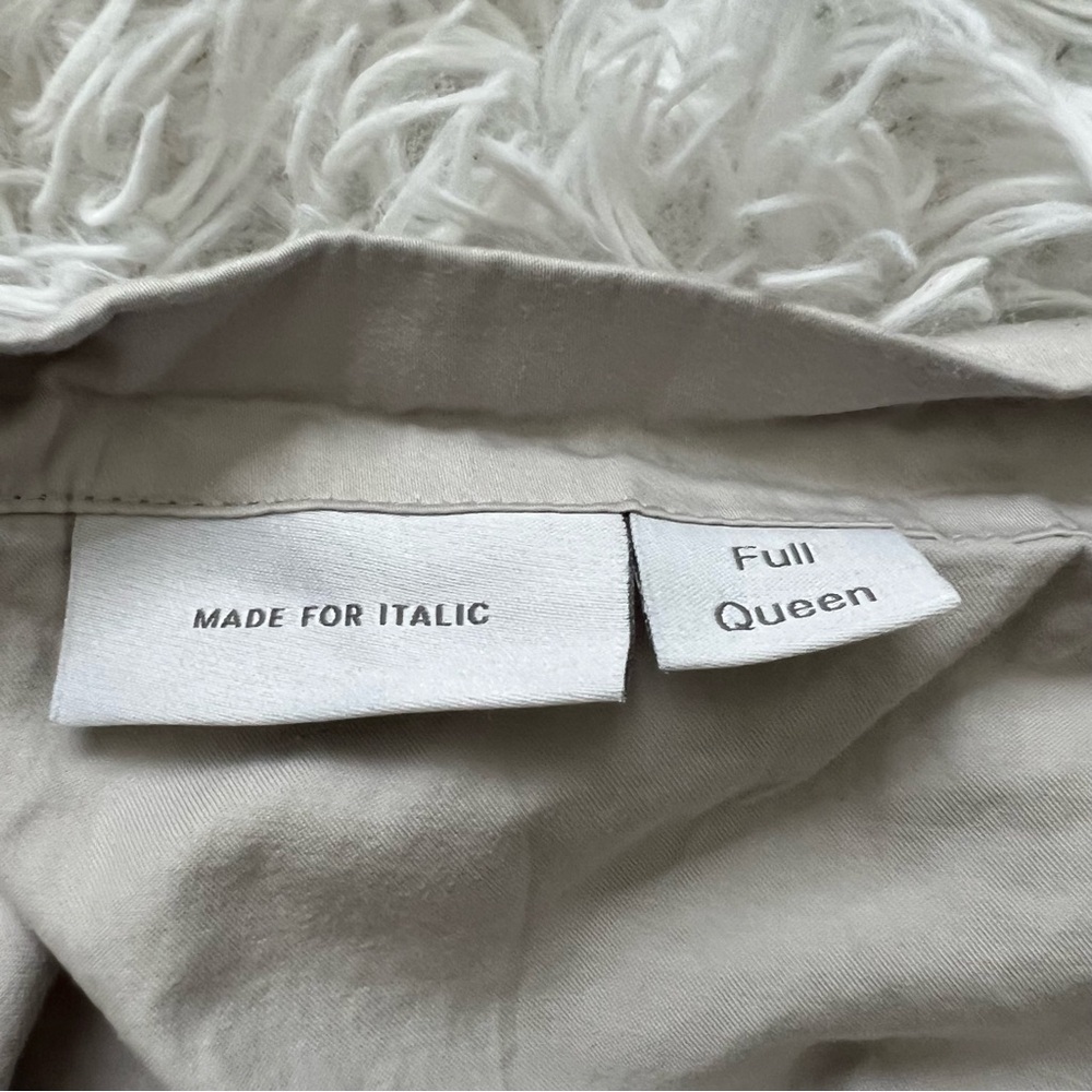 Italic Cream Duvet Cover
